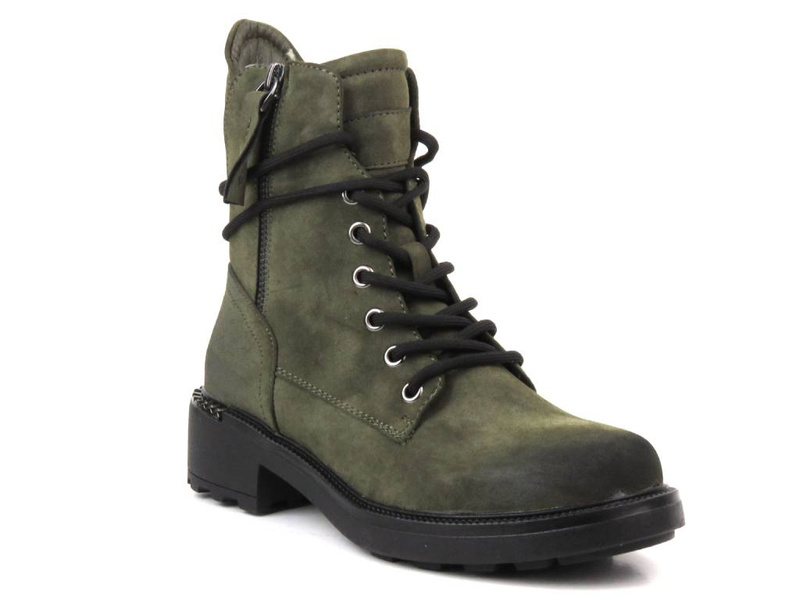 EVENTO 21BT35-4226 dámské zateplené kozačky, zelené