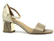 Dámské sandály s výrazným podpatkem - UNCOME 38558, béžová barva