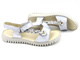 Kožené dámské sandály polské značky HELIOS Komfort 249S, stříbrné