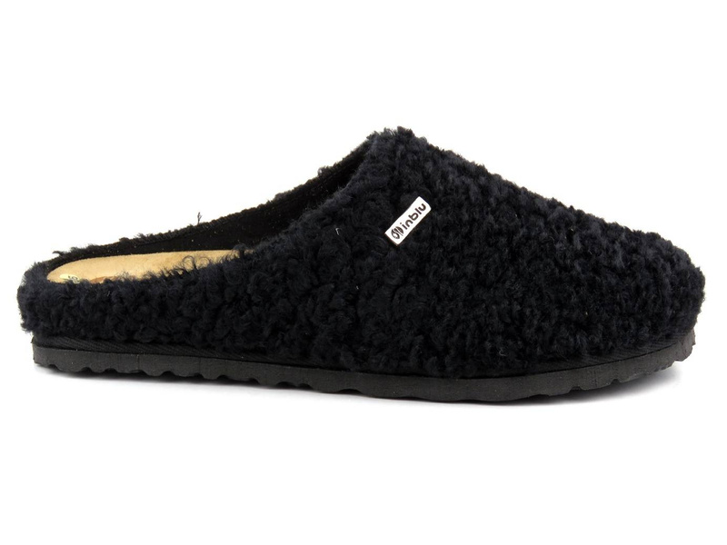 Dámské pantofle s koženou, vyjímatelnou stélkou - INBLU CS-33, černá