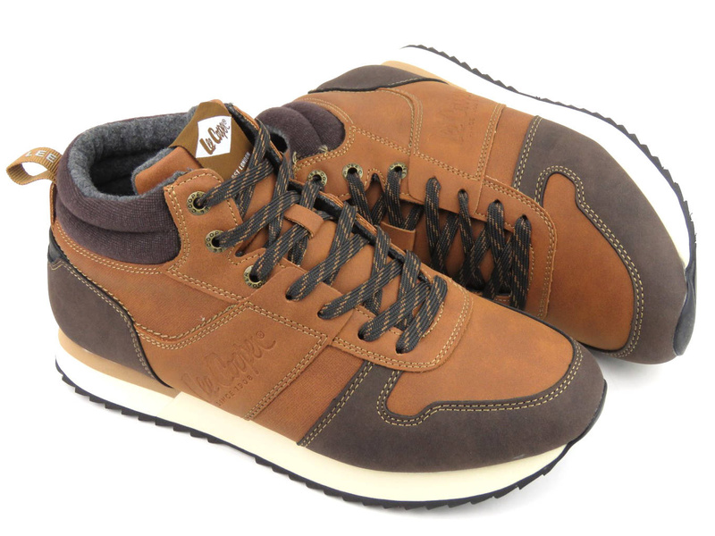 Pánská zimní sportovní obuv - LEE COOPER 22-31-1461M, hnědá
