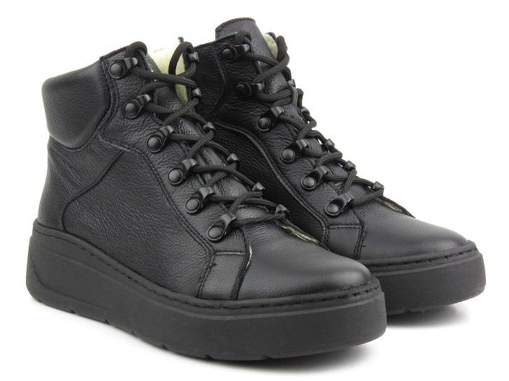 Pohodlné dámské boty s vlnou - Wasak 0661, černá