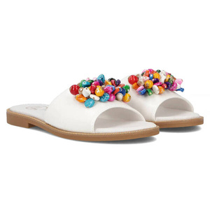 Dámské žabky s koženou stélkou - Filippo DK6233/24, bílé