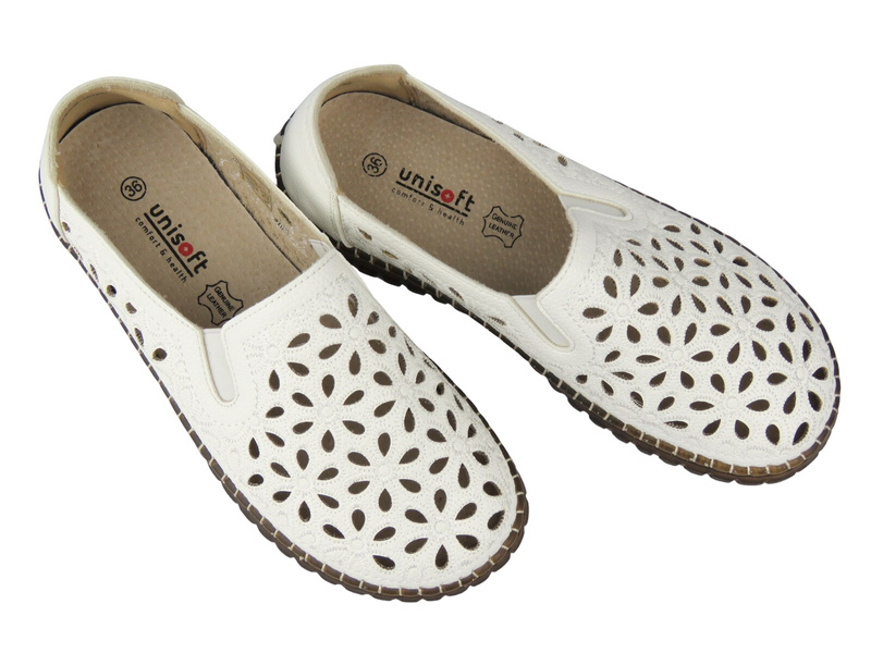Dámské espadrilky - Unisoft 26PB02-9926, Bílá