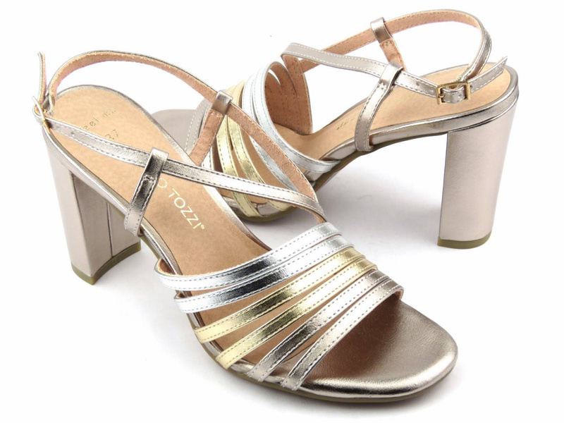 Dámské sandály na vysokém podpatku - Marco Tozzi 28324, růžové