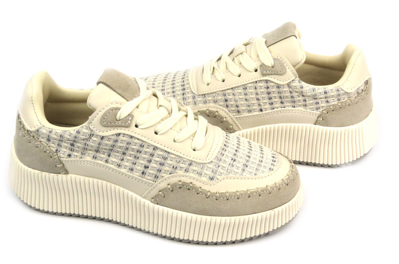 Dámská sportovní obuv na platformě - BRIVIDO SHOES TW0815-09, béžová