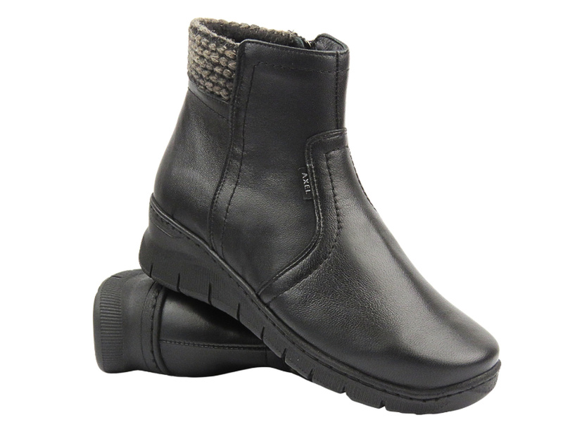 Pohodlné vysoké dámské kotníkové boty - AXEL 4476, černé