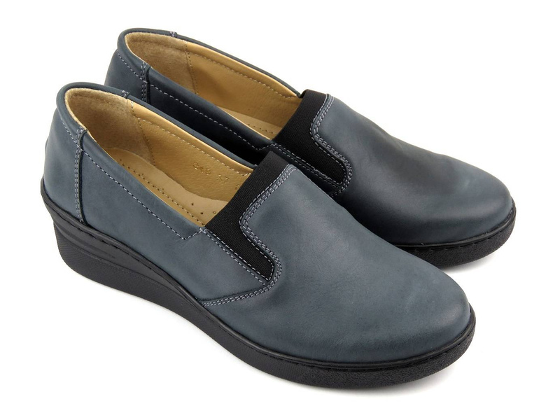 Pohodlné dámské boty na klínku - HELIOS 349, grafit