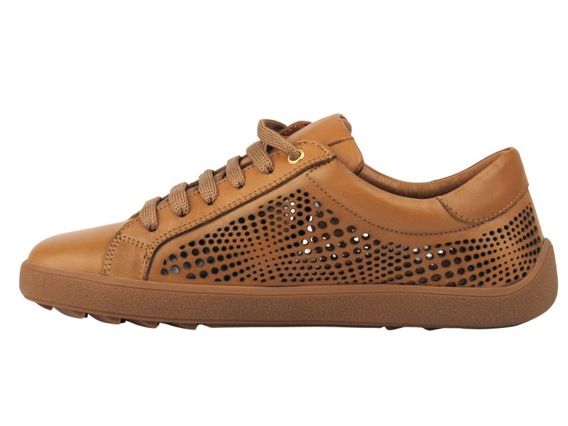 Barefoot kožené minimalistické dámské polobotky se zvýšenou šířkou H - Nika Komfort 26051, hnědé