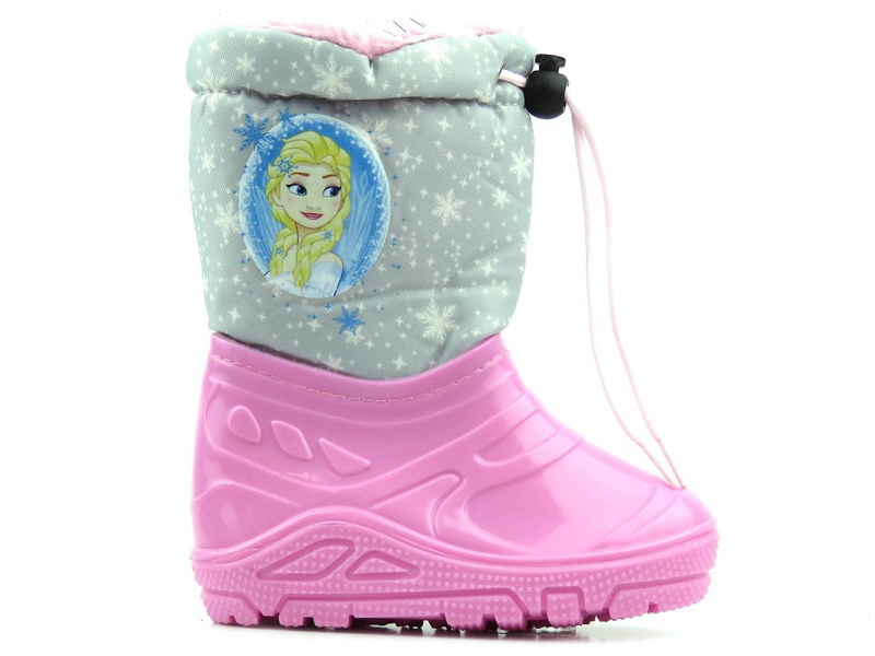 Dětské sněhule, zimní boty s Elsou z Frozen - WOJTYŁKO 21044, růžové