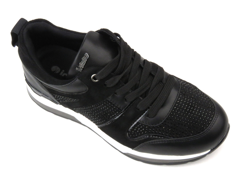 Dámské tenisky s krystaly - INBLU IN-323, černé