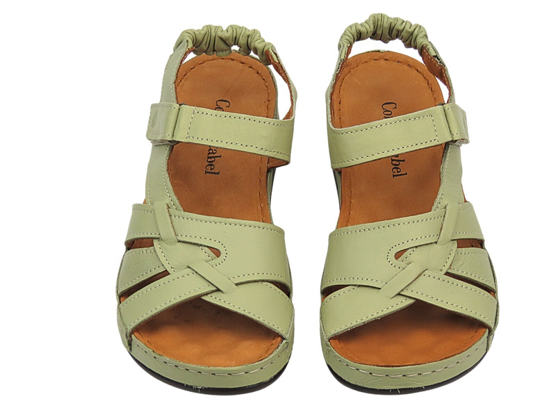 Měkké, komfortní dámské sandály z kůže - Comfortabel 710215-07, zelené