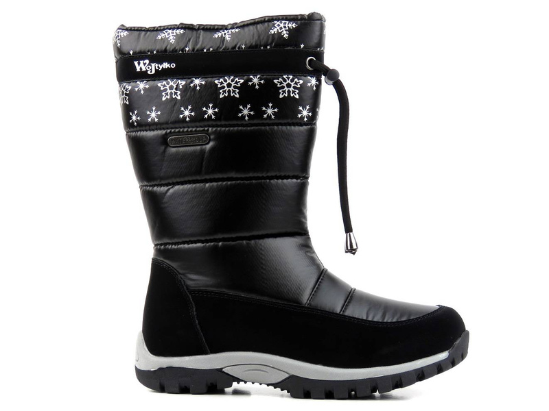 Nepromokavé dětské sněhule - WOJTYŁKO 21036, černé