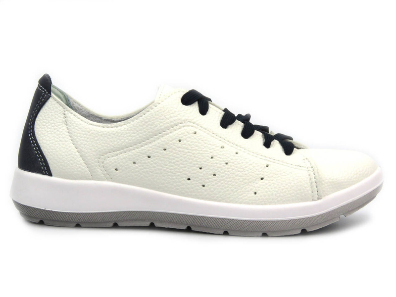 Pohodlná dámská obuv na jaro a léto - Inblu WG-51, bílá s námořnickou modří