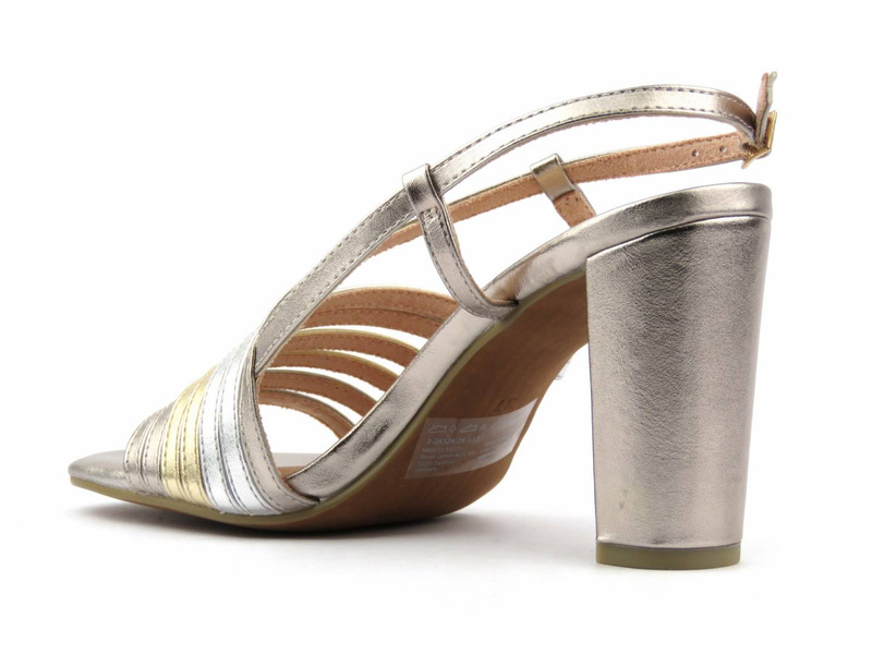 Dámské sandály na vysokém podpatku - Marco Tozzi 28324, růžové