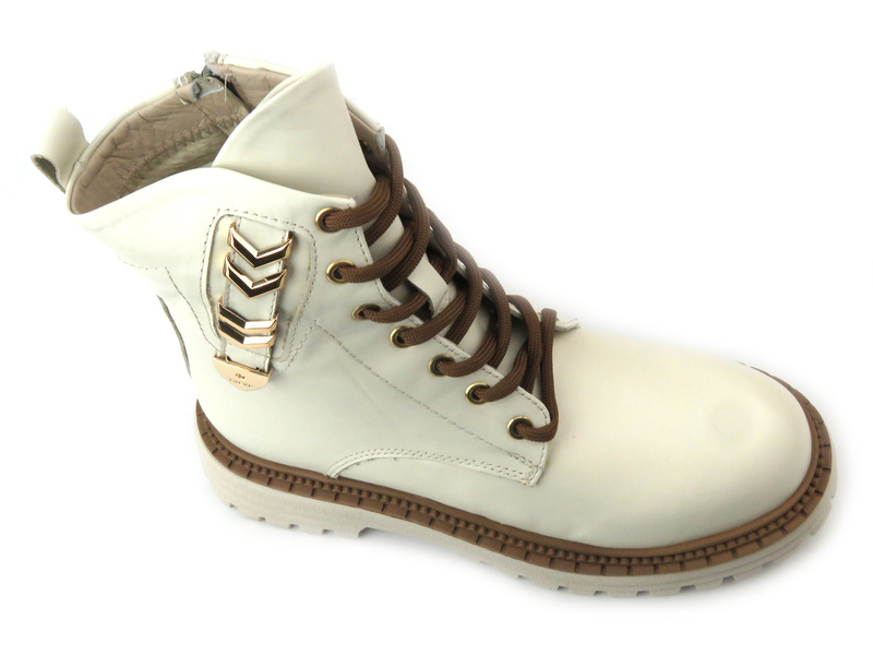 Dámské kožené kotníkové boty - VENEZIA 0765572, béžové