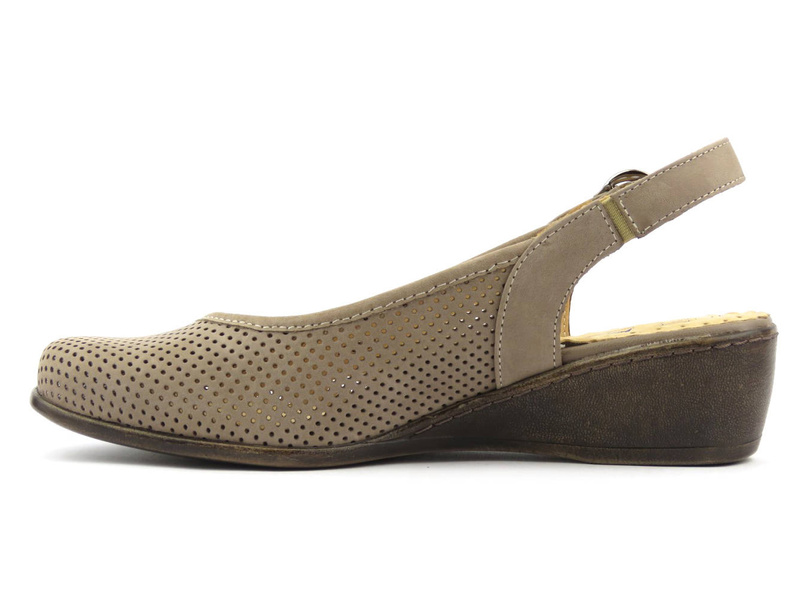 Pohodlné dámské sandály na klínku - Kosela Medic 9282, béžová