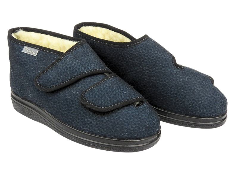 Dámské zimní pantofle s vlnou - Befado Dr. Orto 986D013, tmavě modré
