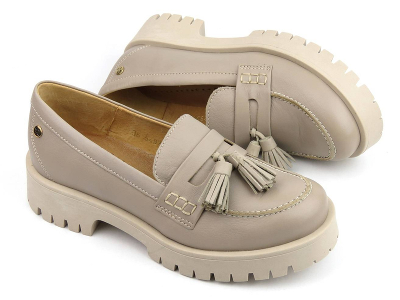 Béžové dámské boty a mokasíny Maciejka 05497