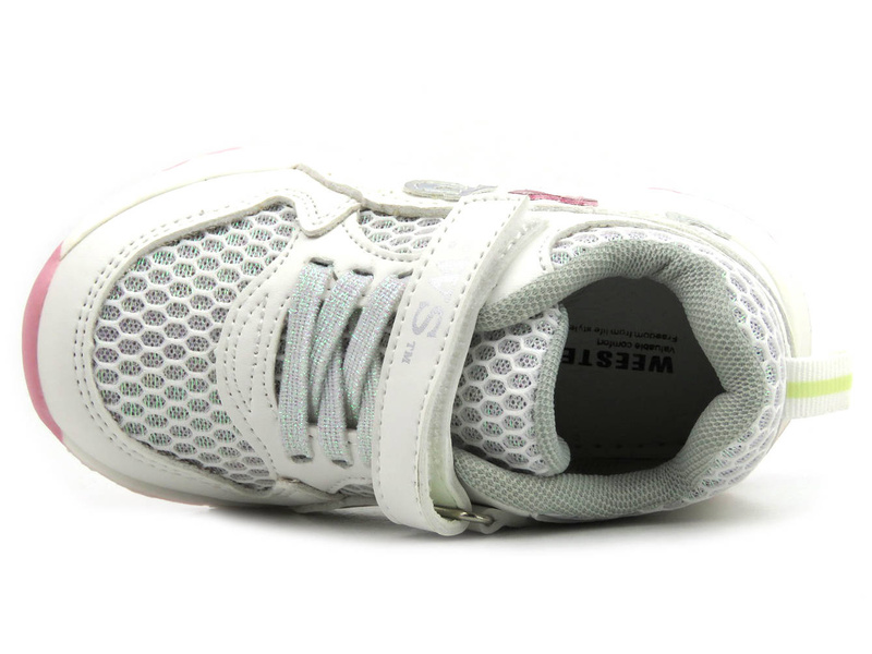 Sportovní obuv, dětské tenisky na suchý zip - WEESTEP R913633321, bílá