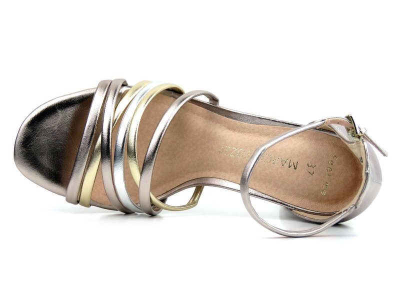 Dámské sandály na vysokém podpatku - Marco Tozzi 28386, růžové