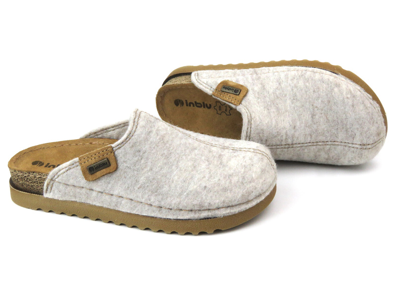 Dámské plstěné pantofle se silnou podrážkou - Inblu DJ-10, béžové