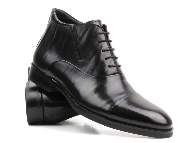 Elegantní pánské kotníkové boty na zip - JOHN DOUBARE H35B-52-183, černé