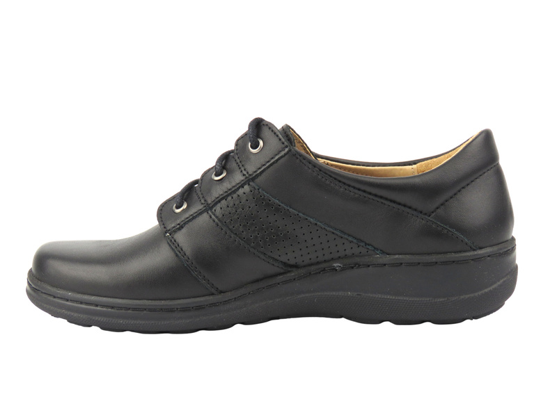 Dámské kožené nízké boty HELIOS Comfort 399, černé 2