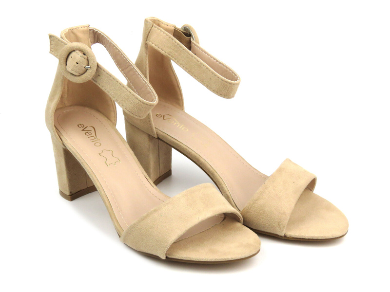 Elegantní dámské sandály na vysokém podpatku - Evento 23SD35-5578, béžová