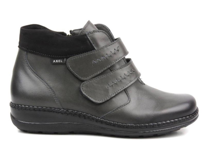 Dámské kotníkové boty vysokého střihu (H) - AXEL 4379, šedé