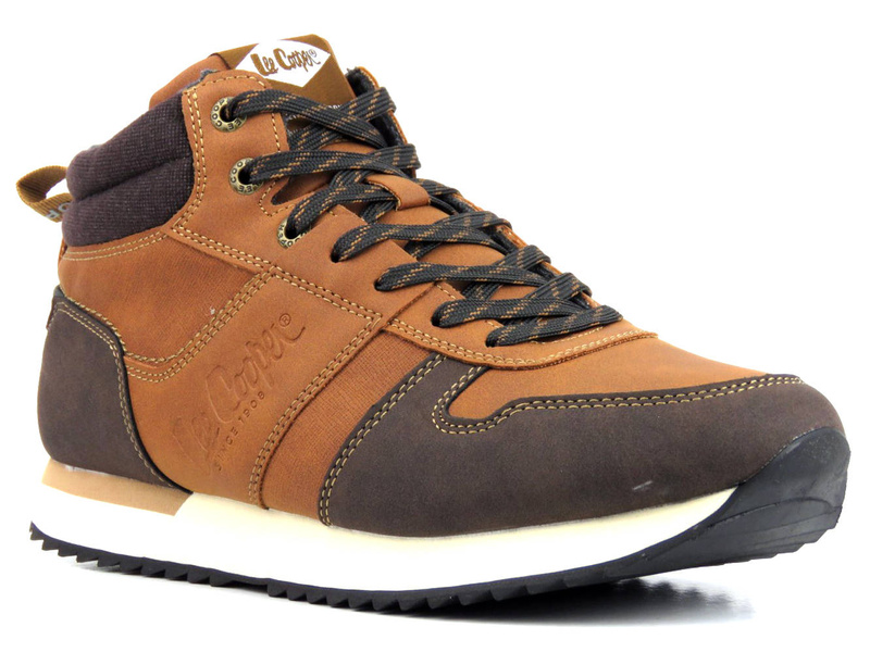 Pánská zimní sportovní obuv - LEE COOPER 22-31-1461M, hnědá