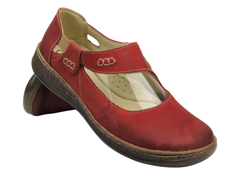 Pohodlné dámské boty s měkkou stélkou - Helios Comfort 655, vínová