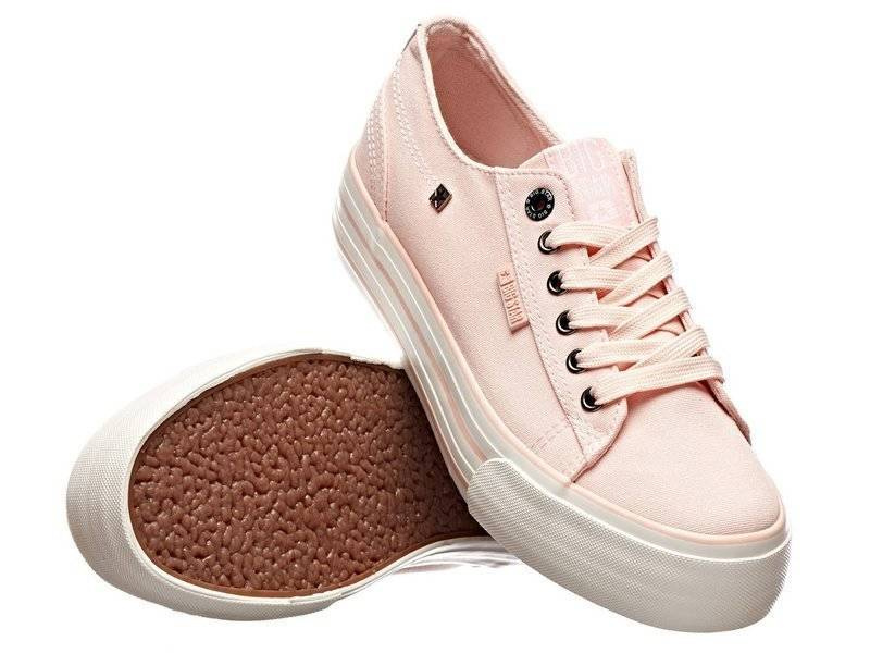 Dámské tenisky na platformě Big Star HH274058 pudrově růžové