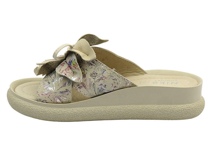 Pohodlné dámské nazouváky v béžové barvě Nika Komfort H-483