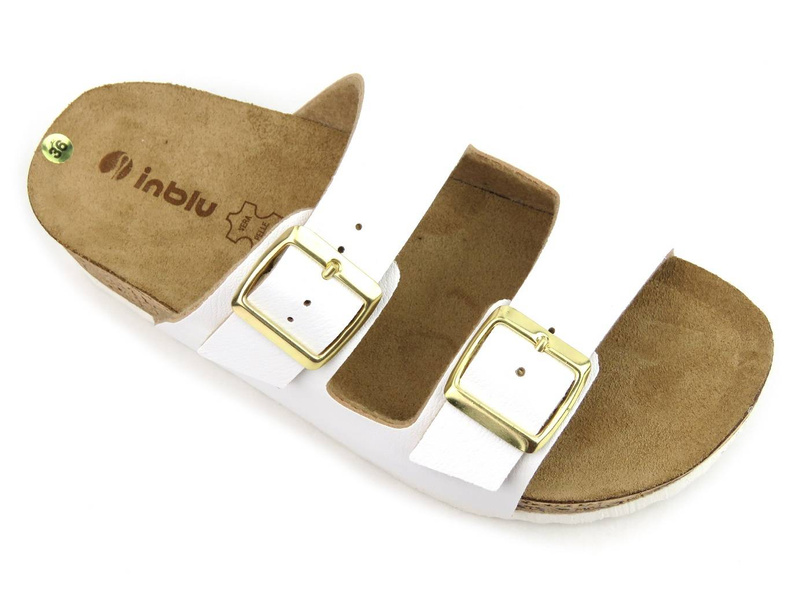 Dámské žabky se silnou podrážkou - INBLU NM-28, bílé