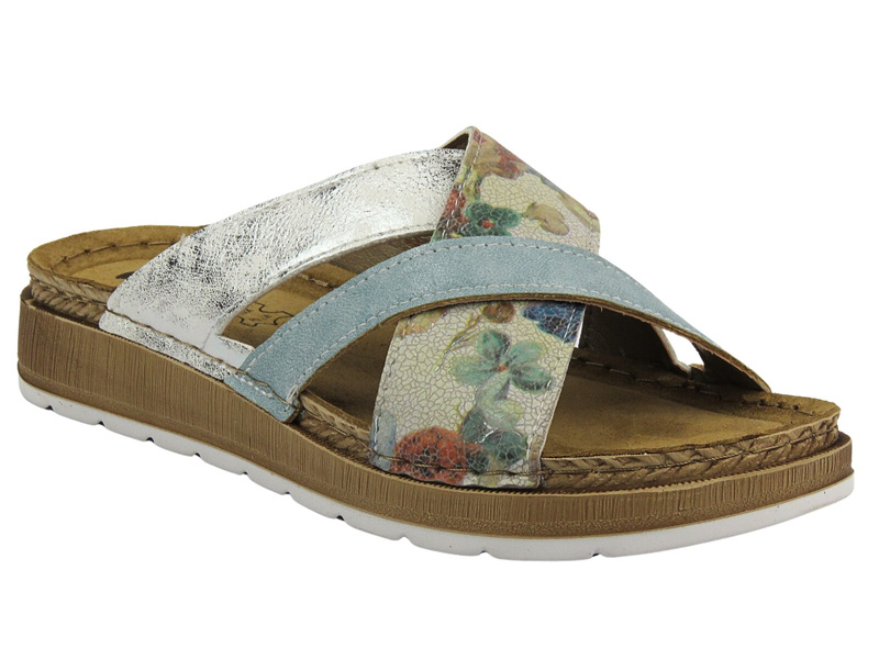 Dámské zdravotní žabky s korkovou stélkou - Inblu VR7B, bílá