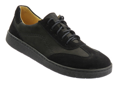 Barefoot kožené minimalistické pánské polobotky černé Helios Komfort 830