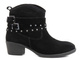 Semišové kotníkové boty, dámské kovbojské boty na stabilním podpatku - Venezia 0448318, černá