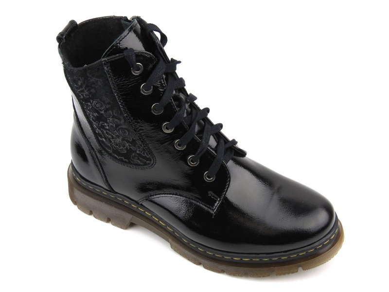 Kožené kozačky, dámské kozačky - HELIOS Komfort 528, černá 3