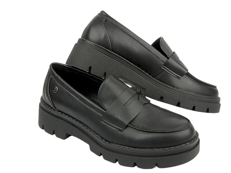 Dámské mokasíny - Inblu IC-27 Black - nazouvací