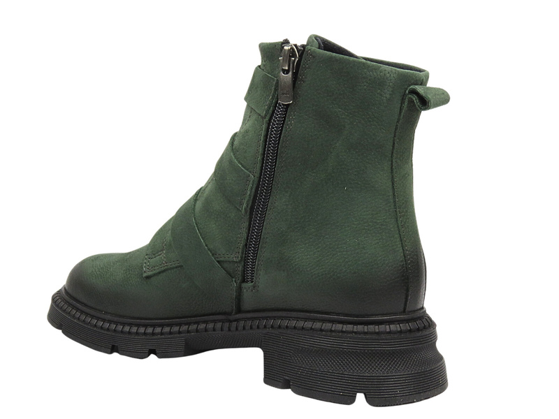 Dámské kotníkové boty s lesklými pásky - VENEZIA Y004NUGROBB044, zelené