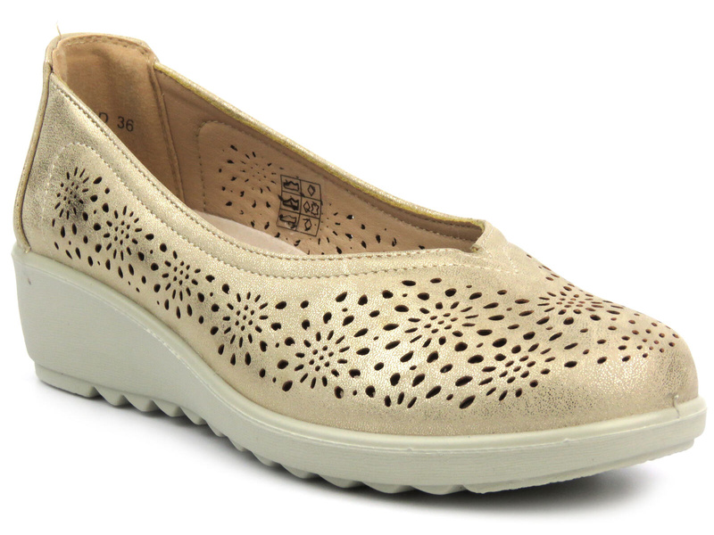 Dámské polobotky Potocki 24-90300, zlaté