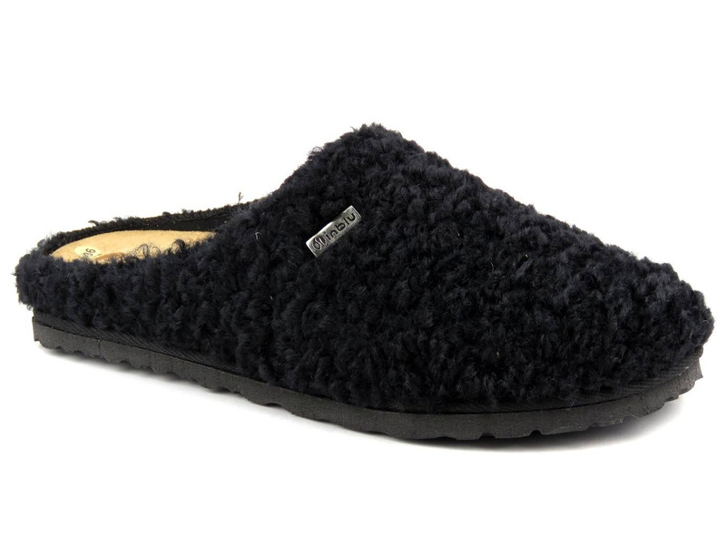 Dámské pantofle s koženou, vyjímatelnou stélkou - INBLU CS-33, černá