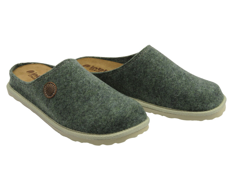 Teplé dámské pantofle - INBLU CS-47, zelené