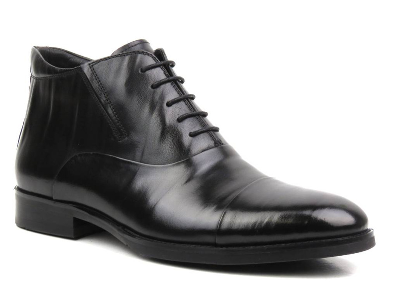 Elegantní pánské kotníkové boty na zip - JOHN DOUBARE H35B-52-183, černé