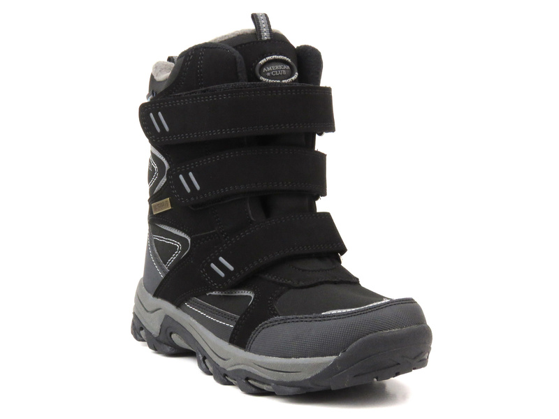Trekové boty, dětské sněhule - AMERICAN CLUB WT161/23 černá a šedá