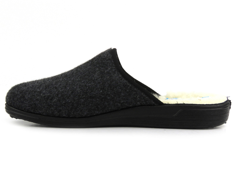Pánské plstěné pantofle s vlnou - Dr Orto 000M326, šedé