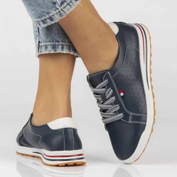 Dámské tmavě modré kožené polobotky Filippo DP3509