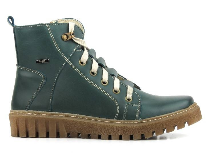 Dámské kožené boty zateplené vlnou - HELIOS Komfort 577W, cappuccino