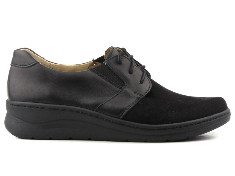 Preventivní a zdravotně nezávadná strečová dámská obuv - HELIOS KOMFORT 383S, černá 2